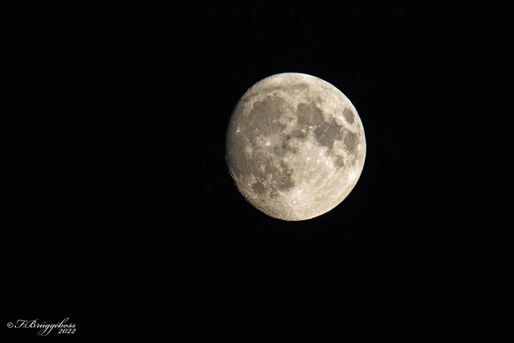 Der Mond über Braunschweig am 11.07.2022