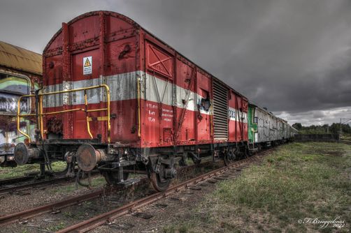 Güterwagen aus alter Zeit.